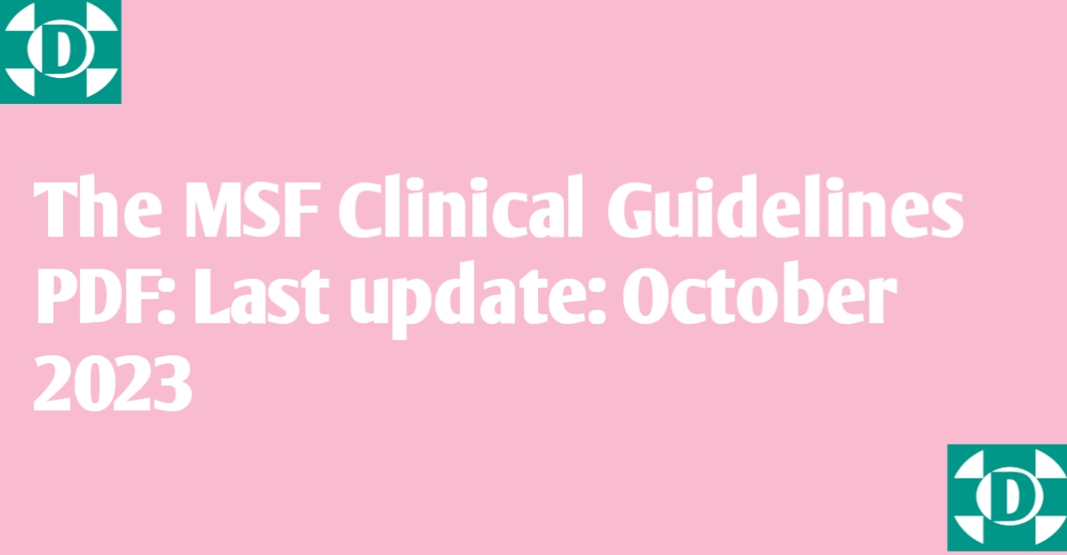 The MSF Clinical Guidelines PDF October